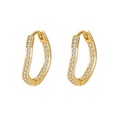 European and American diamond wavy earrings female 18k gold inlaid zircon earringspicture12